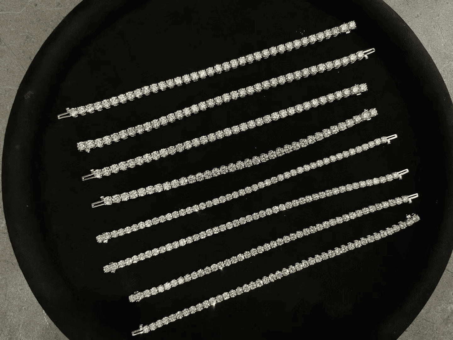 Bracciale Tennis Classico in Oro 14K con Diamanti Rotondi da Laboratorio