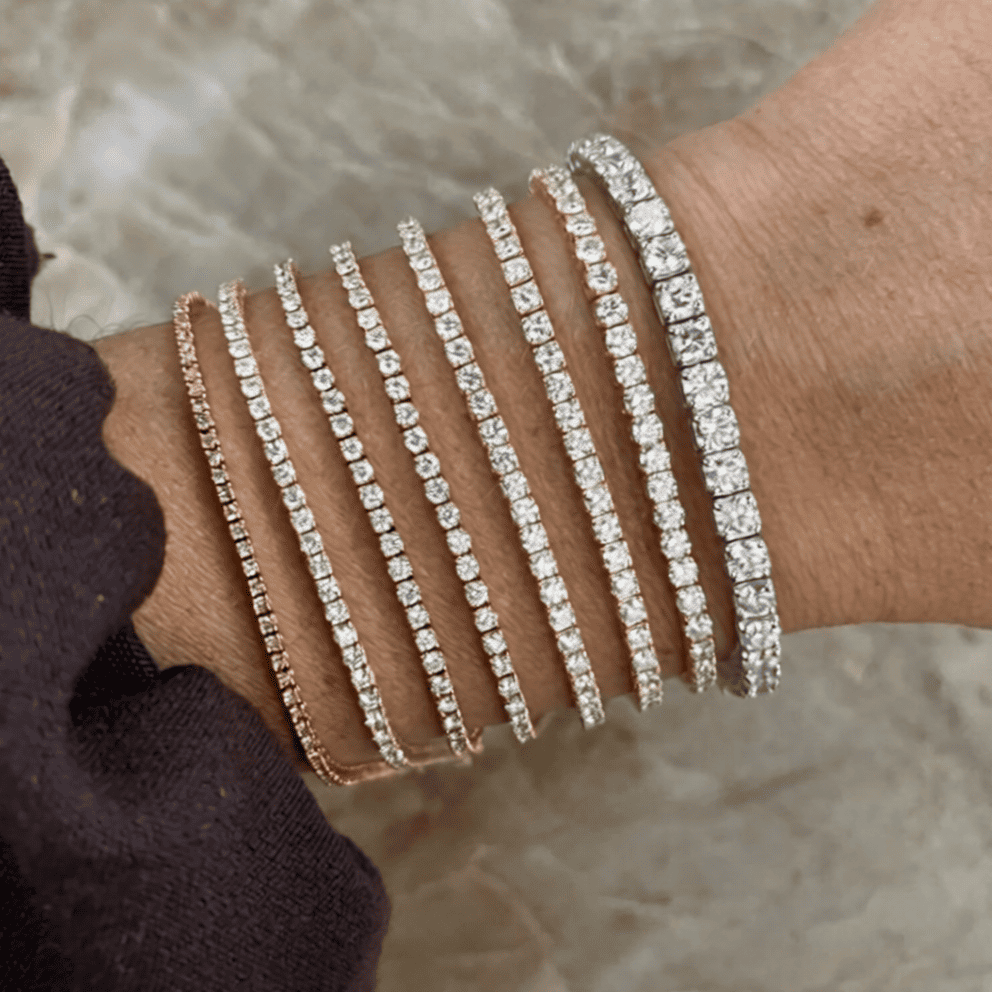 Bracciale Tennis con Forme Miste di Diamanti da Laboratorio
