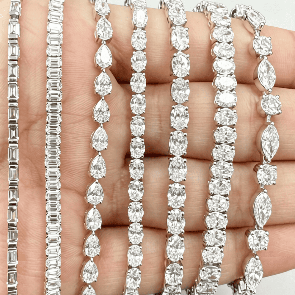 Bracciale Tennis con Diamanti Taglio Goccia Pear Shape