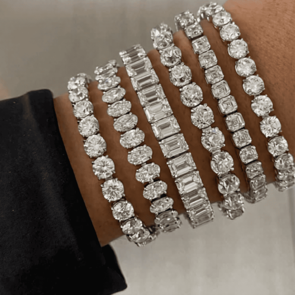 Bracciale Tennis con Diamanti da Laboratorio Fancy Color